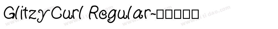 GlitzyCurl Regular字体转换